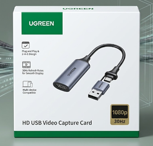 Thiết Bị Ghi Hình HDMI to USB-C/USB-A Full HD 1080P@30Hz UGREEN CM489 40189